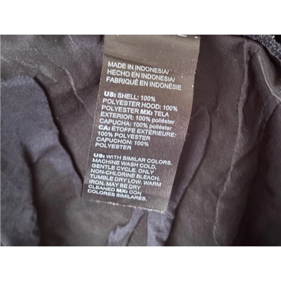 Chico's Zenergy Navy Embossed Camo Print Anorak Jacket Size 3=16/18 - Picture 8 of 8